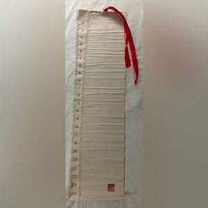 Artist pencil / brushes roll / wall display  canvas Advent Calendar Red Ribbon